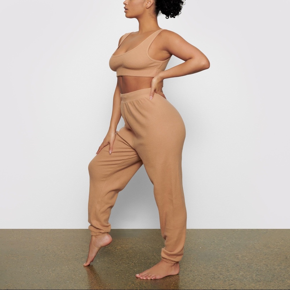 NWT Waffle Joggers in Tan